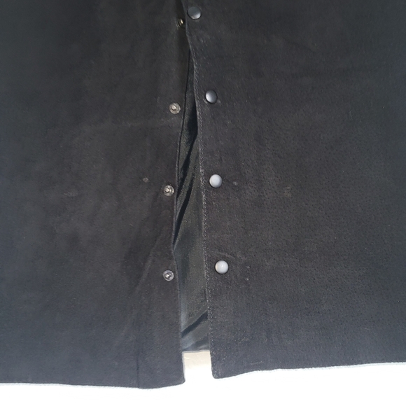 Vintage Global Identity Women's Size 13 Suede Leather G-III Black Skirt - Picture 6 of 11